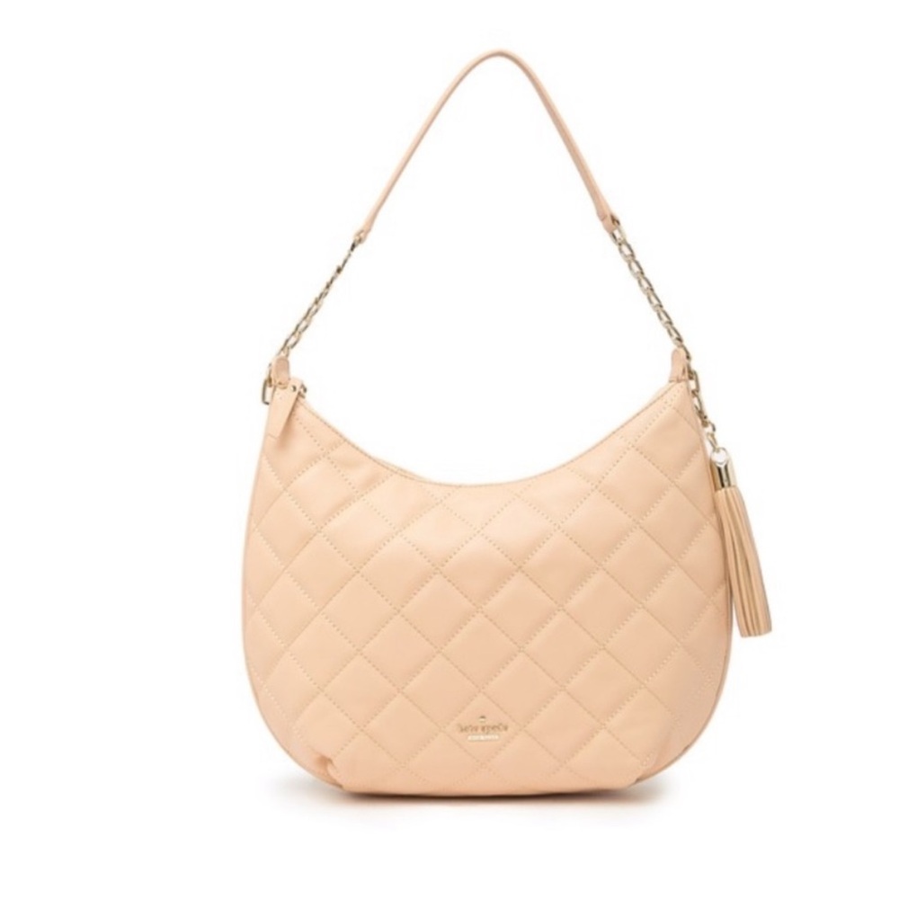kate spade Quilted Hobo Shoulder Bag in Blush Peach